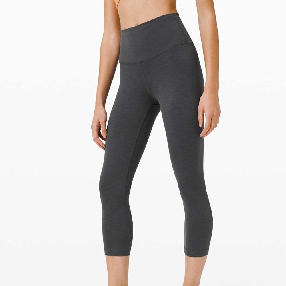 Lululemon Wunder Train High-Rise Crop 21" - 6 Heathered Graphite Grey